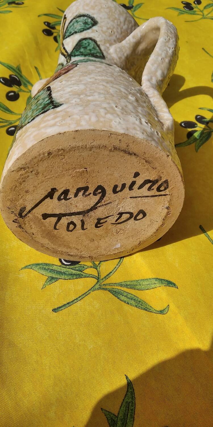 Sanguino Toledo Sangria Pitcher and Six Cylinder Glasses