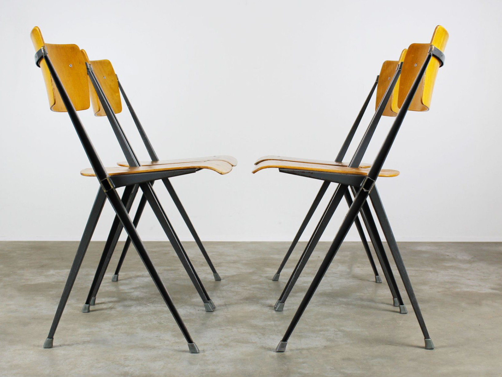 Vintage Pyramid chairs by Wim Rietveld for Ahrend de Cirkel