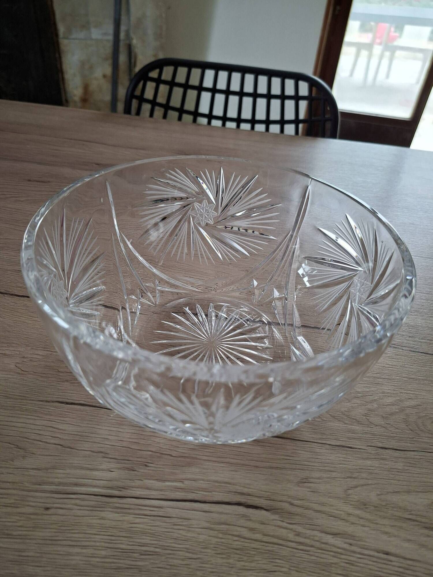 Saladier en cristal de Bohême