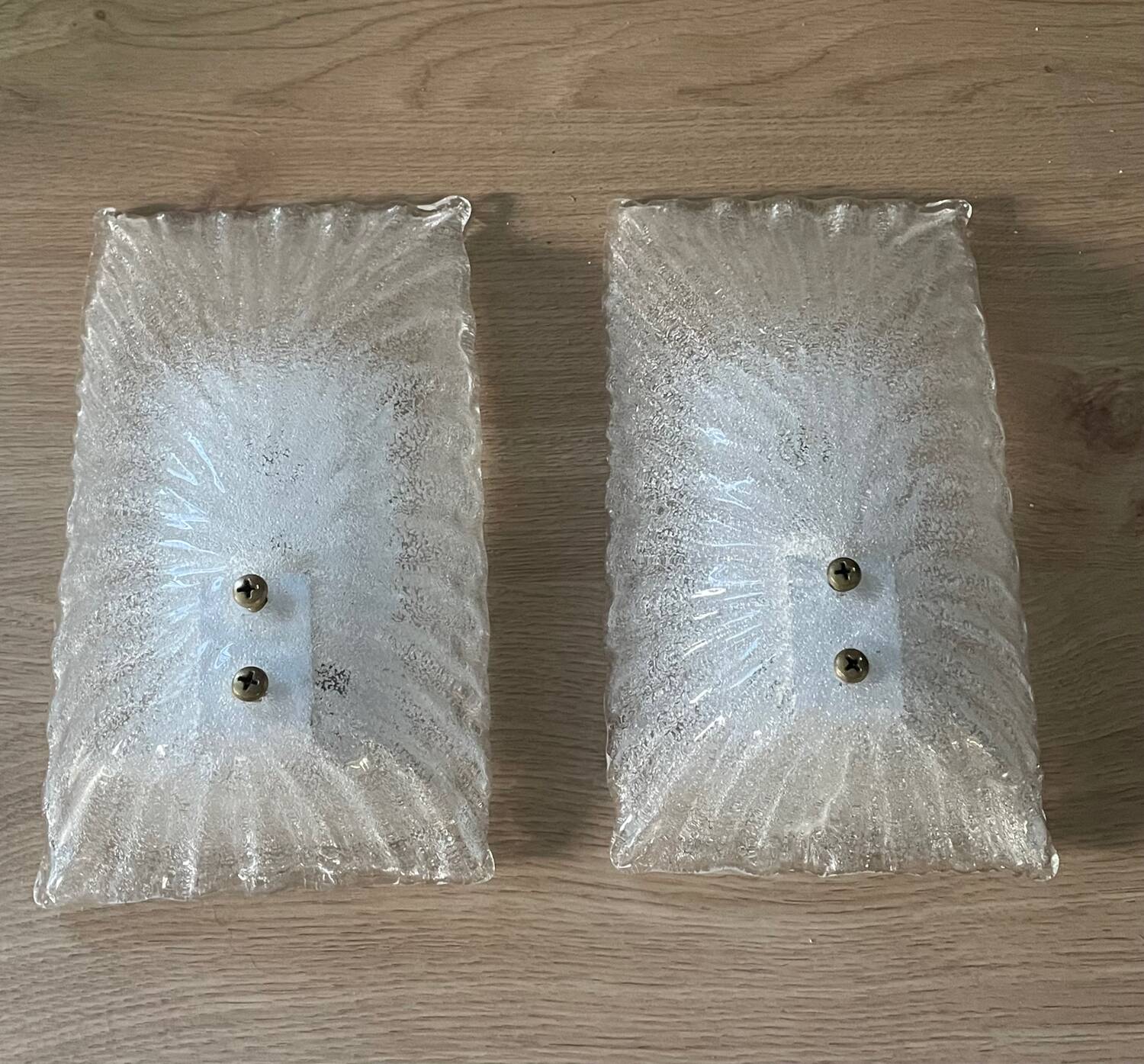 Graniglia Wall Sconces in Murano Glass attributed to Mazzega, Italy, 1980s