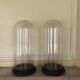 Pair of bride and groom globes in blown glass XIX century