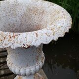 Pair of cast iron vases