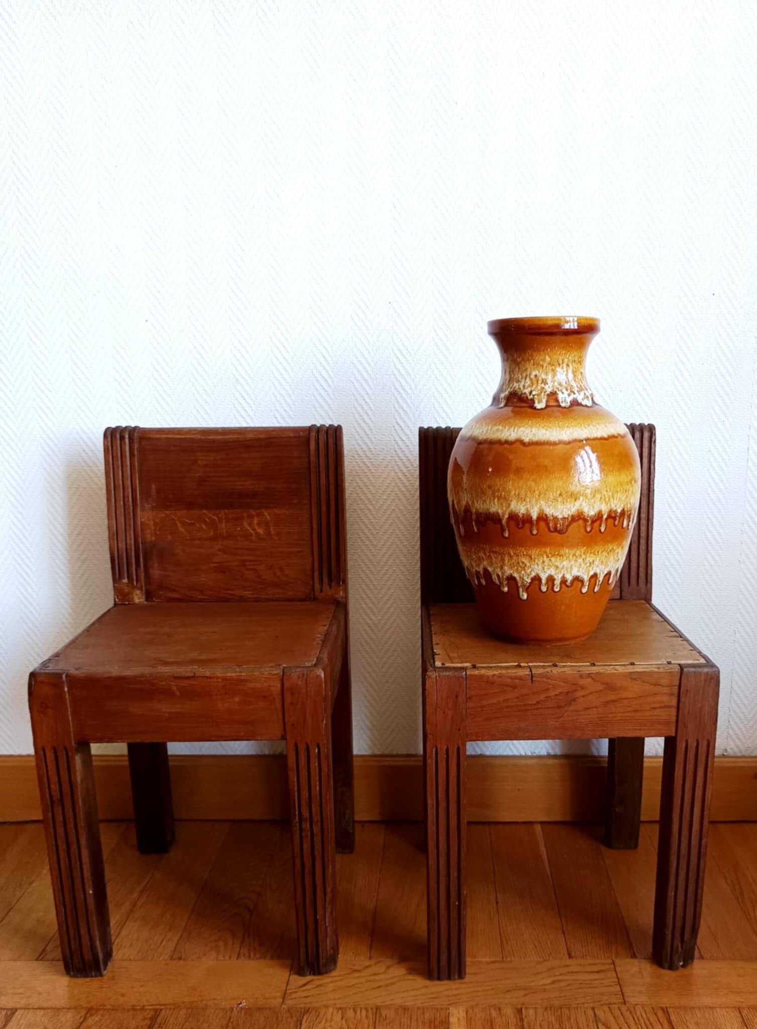 Vintage Bay West Germany 1970s potiche vase