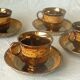 4 cups a cafe and under cups in faience of jersey