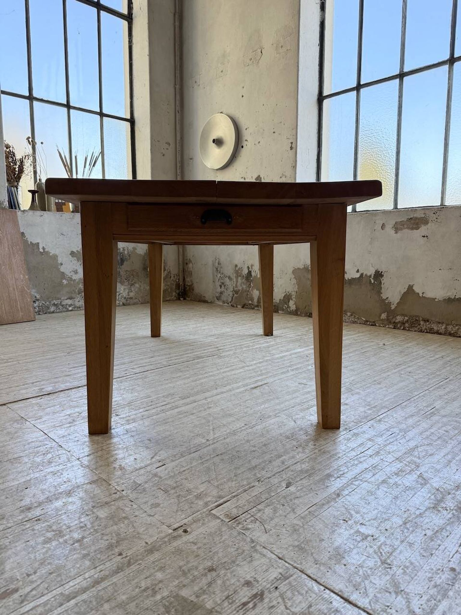 Table de ferme extensible en chêne massif