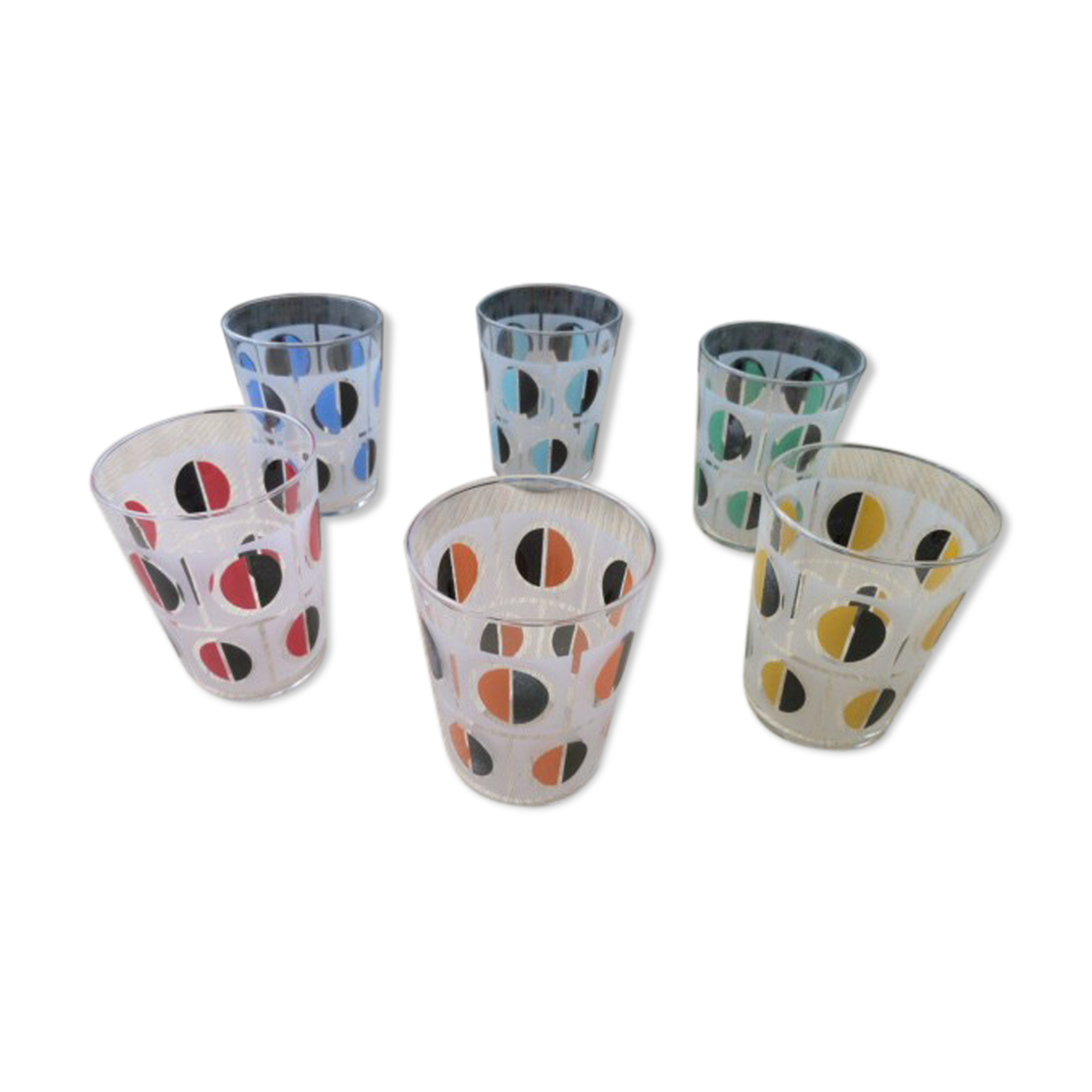 Set of 6 glasses vintage Luminarc cups