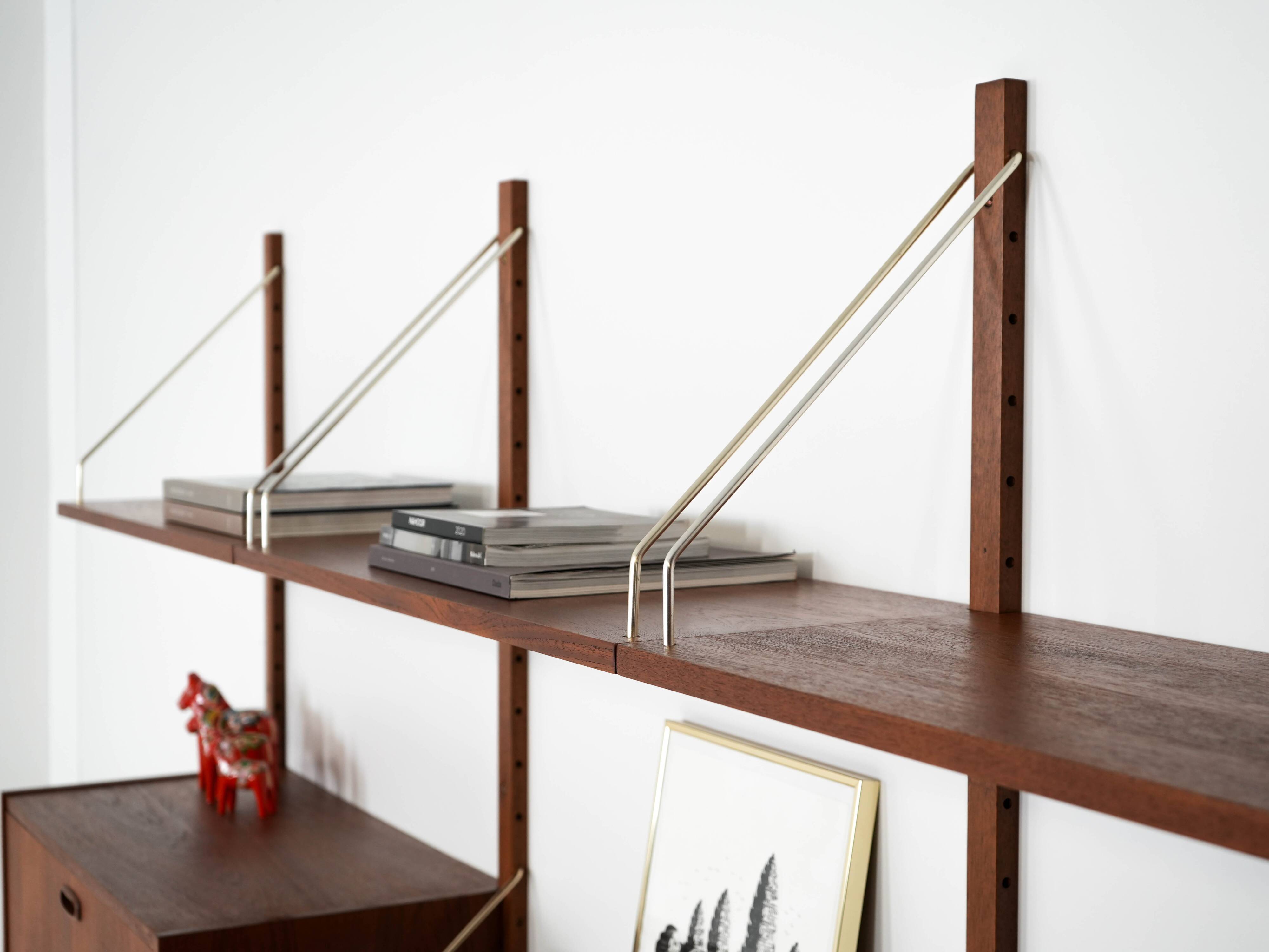 Teak shelving unit, Danish design, 1960s, manufactured in Denmark
