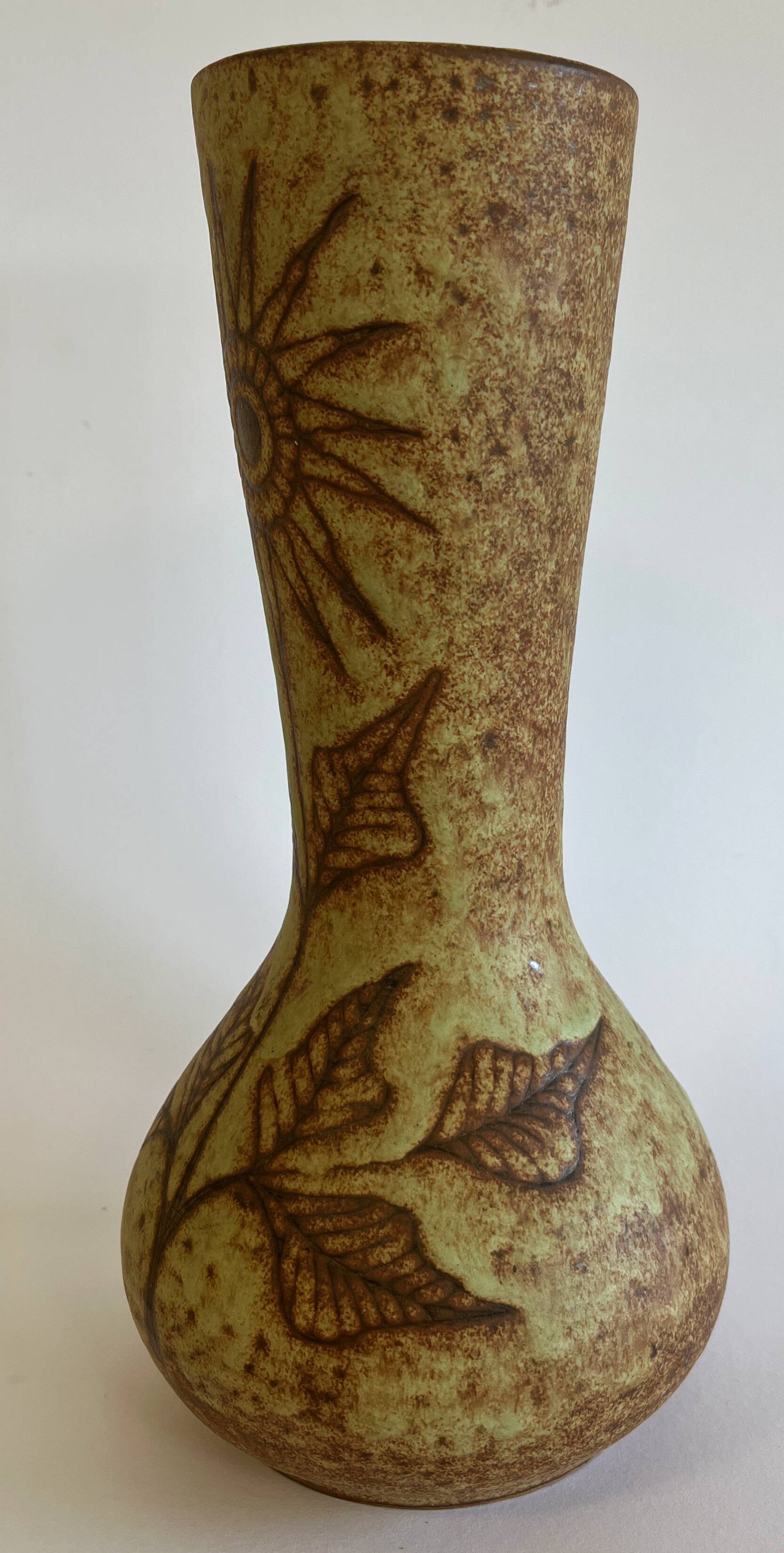 Vallauris ceramic Sunflower vase by Jacques Fonck & Jean Mateo circa 1970