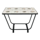Ceramic and wrought iron side table
