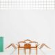 Ensemble de 6 chaises en bois de cerisier italien