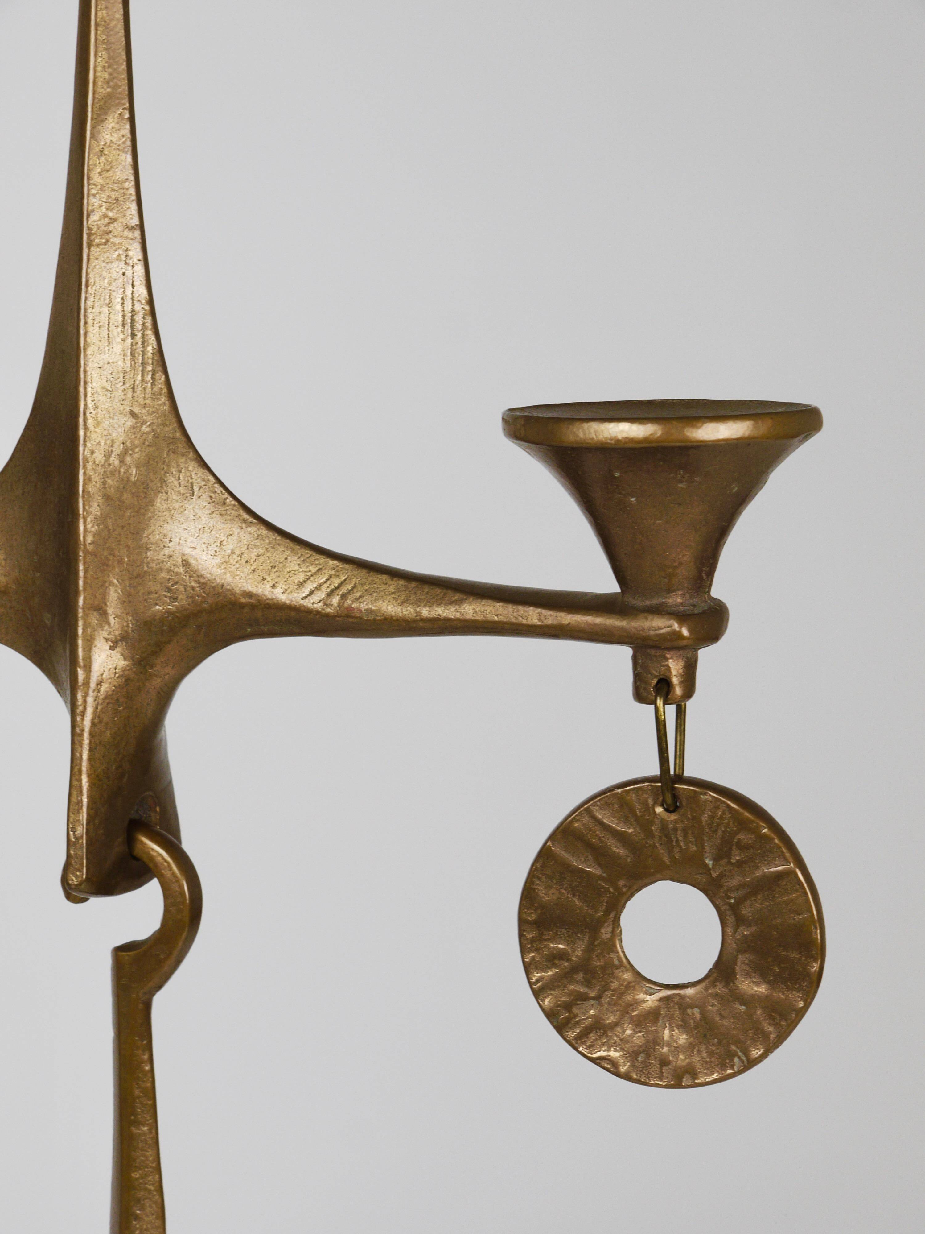 Grand Chandelier Suspended Candelabrum Brutalist Michael Harjes, 1970s