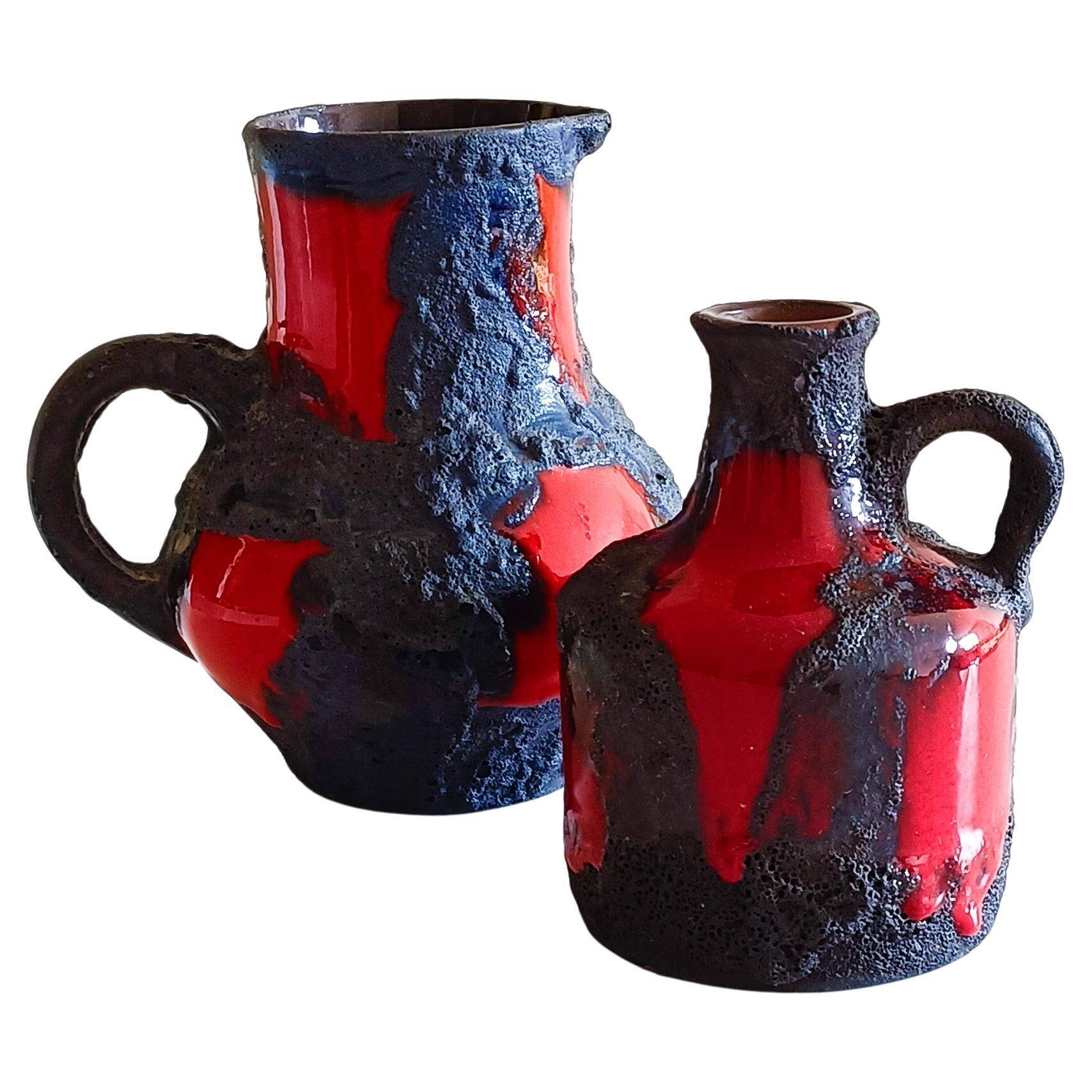 Jugs en céramique moderne du milieu du siècle par Marei Keramiks, années 1960, Allemagne