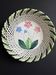 Woven ceramic fruit bowl from the 1950s