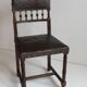 Ensemble de 3 chaises Renaissance en chêne et cuir gaufré, 19ème siècle, Belgique