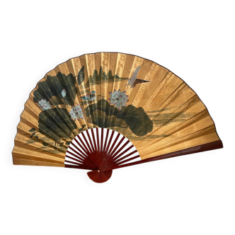 Très grand éventail d'art asiatique