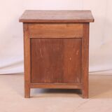 Old burmese teak glass bedside table