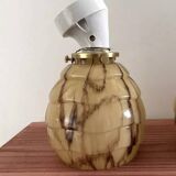 Pair of marbled opaline wall lights