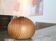 Blond wood lamp, pastel lampshade, 80s