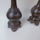 Paire de lampes à huile en bronze d'époque Napoléon III.