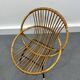 Chaise en Rotin et Métal de Rohé Noordwolde, Pays-Bas, 1950s