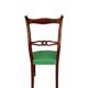 Ensemble italien de six chaises vintage noires et vertes 1960