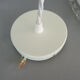 Flat white opaline hanging with transparent toothed collar