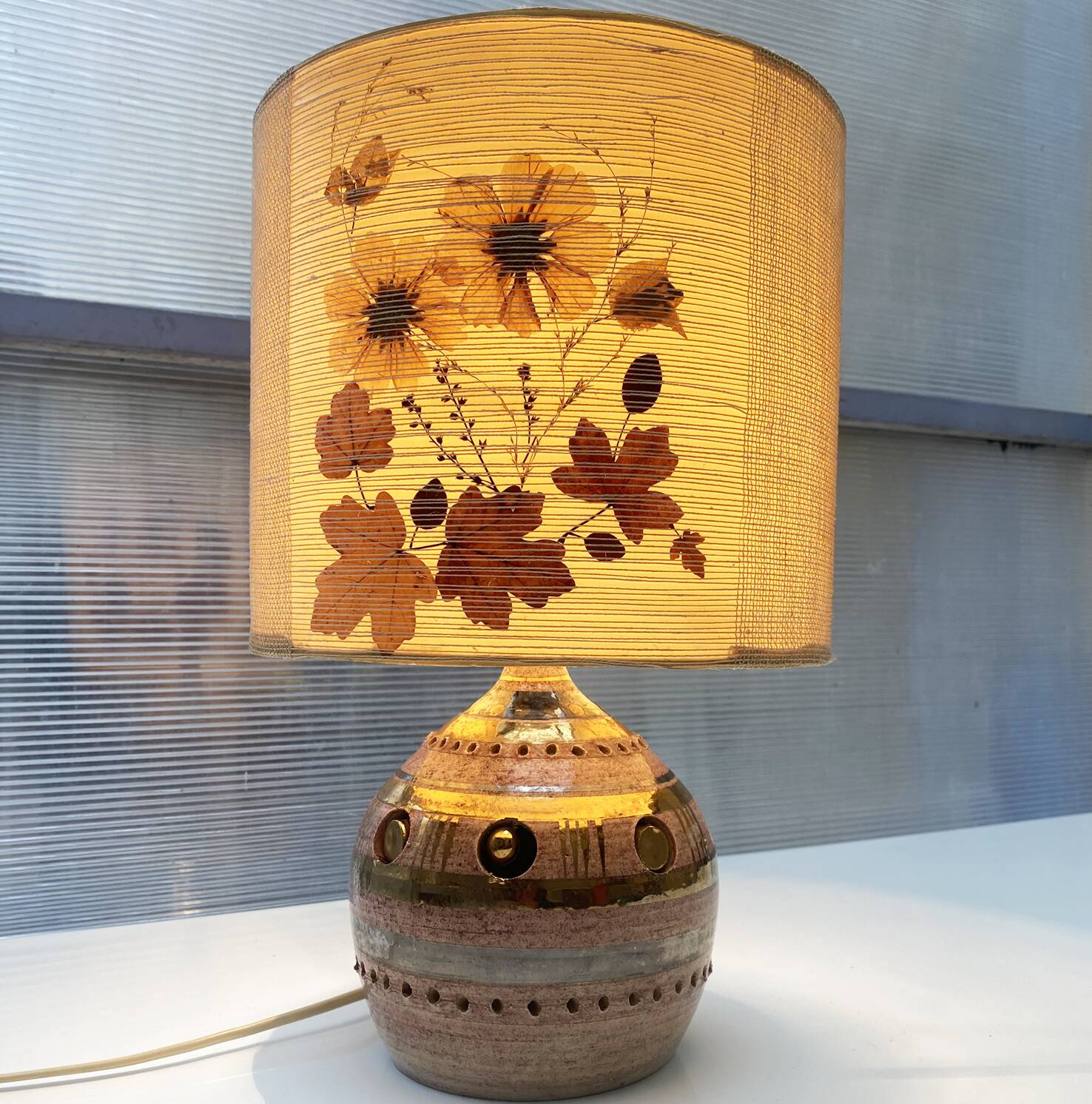 Lampe de table en céramique de Georges Pelletier années 70