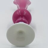 Pink and white opaline vase 31 cm
