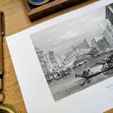 Venice, Italy, Vintage Engraving, 1841 Authentic.