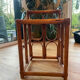 Table d'appoint vintage en rotin