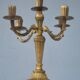 Solid brass candle holder with 5 candles and 4 arms