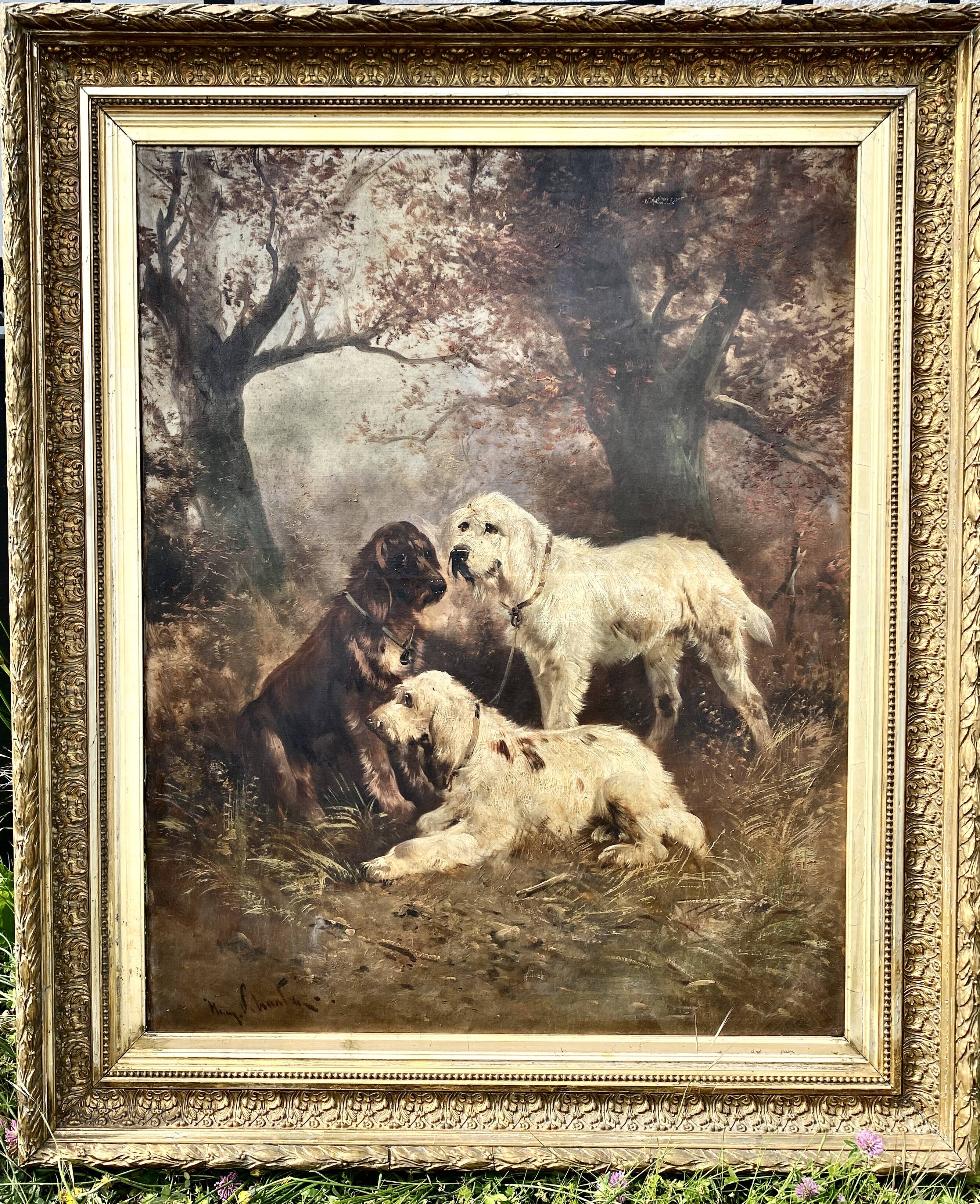 Henry Schouten (1864-1927) Hunting Dogs at Rest -