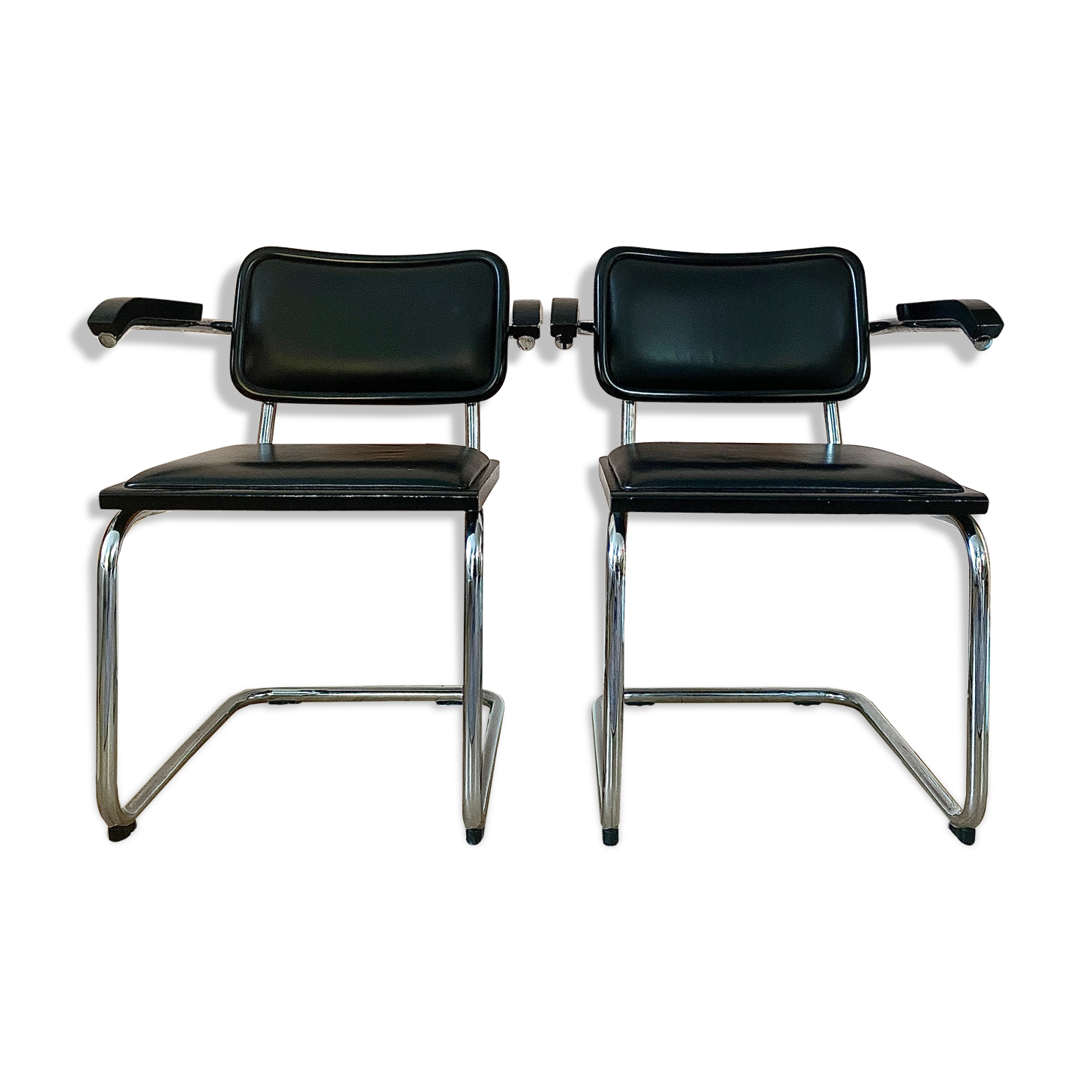 Ensemble de 2 chaises vintage design B32 Cesca Marcel Breuer