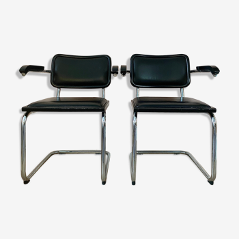 Ensemble de 2 chaises vintage design B32 Cesca Marcel Breuer