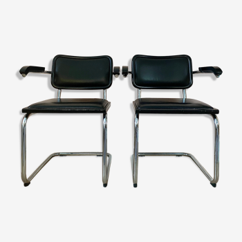 Set of 2 vintage design B32 Cesca Marcel Breuer chairs