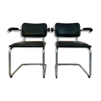 Set of 2 vintage design B32 Cesca Marcel Breuer chairs