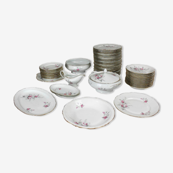 Limoges porcelain tableware, set 56 pieces 1950