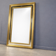 Miroir vintage en bois doré XL, années 1970