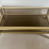 Large coffee table in gilded metal, France, 1970s