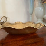Vintage brass basket tray