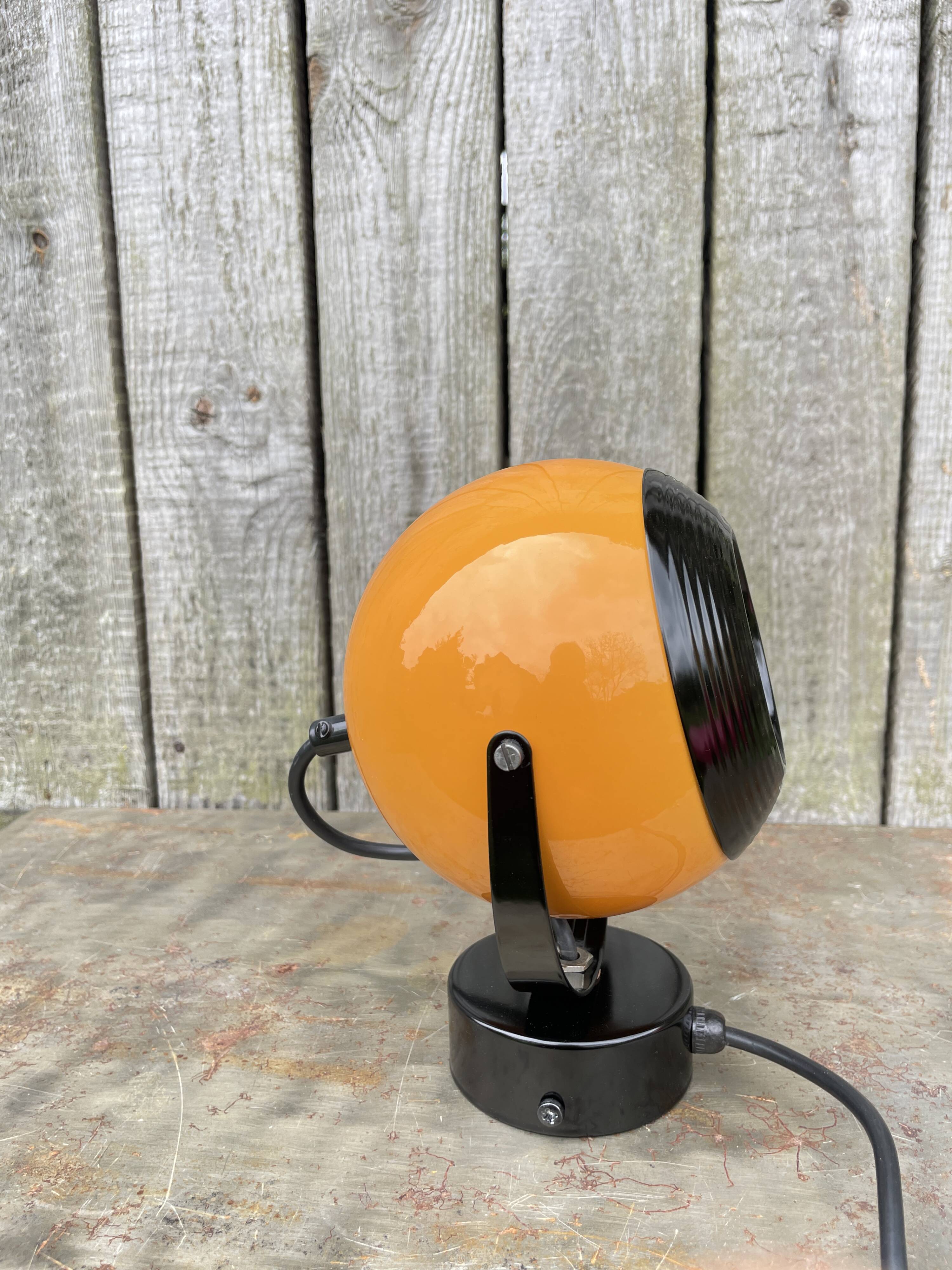 Yellow wall spotlight , space age, 70's