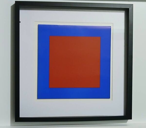 Tableau Vintage Art Optique - Victor Vasarely - Cadre 40x40cm