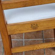 Set of 6 oak chairs, refurbished, Art Deco style, vintage, France