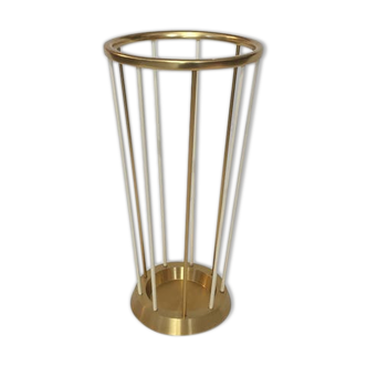 Vintage gold metal umbrella holder from the 1950s