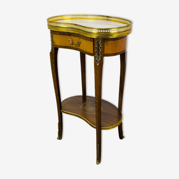 Table d'appoint guéridon rognon marbre style Louis XV