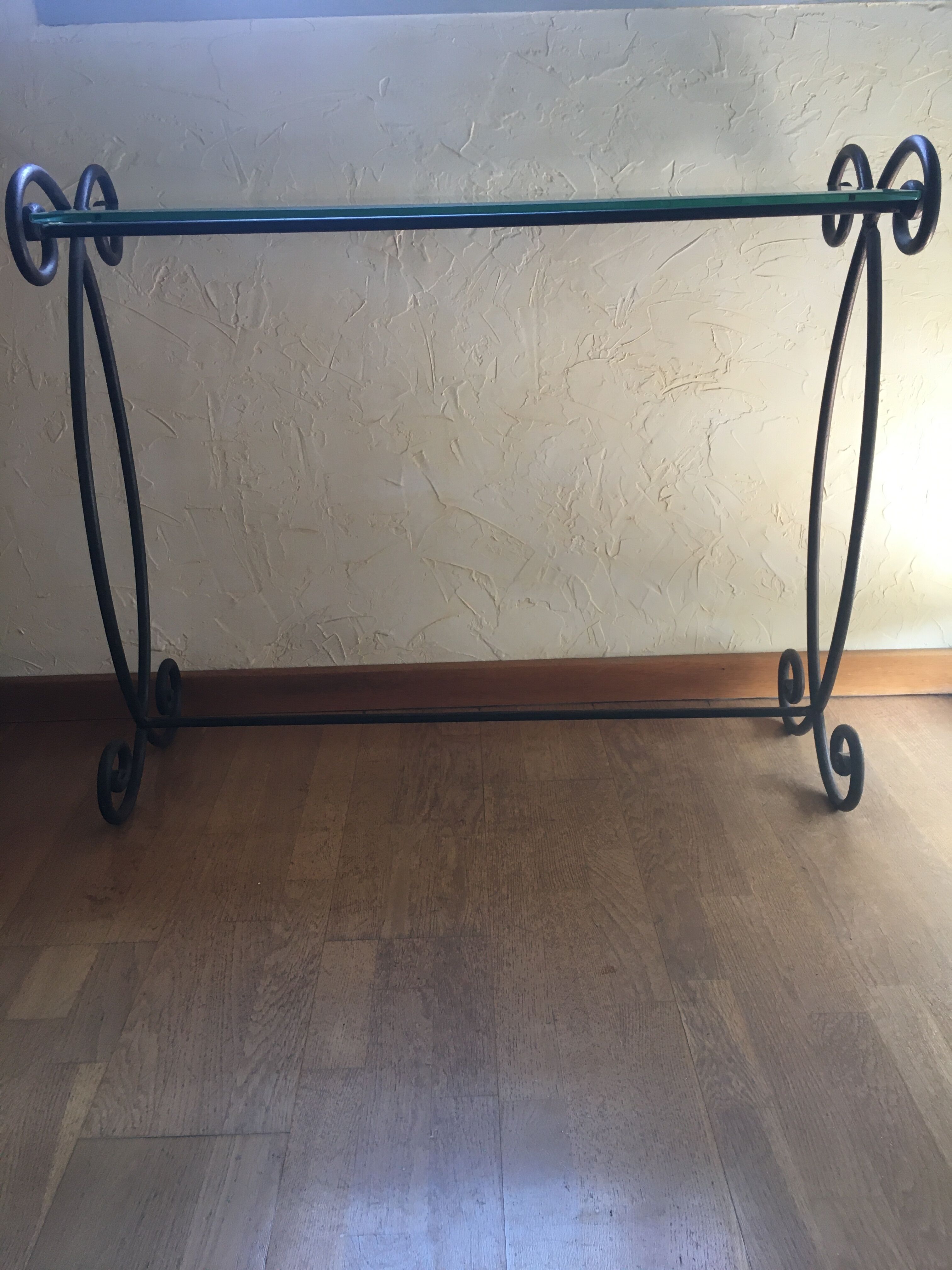 Vintage wrought iron console