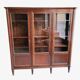 Display cabinet library 3 doors Louis XVI style in wood