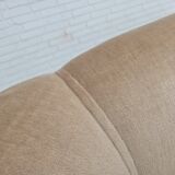 1950s, Danish 2-seater sofa, furniture velour, teak wood legs.