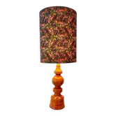 High vintage table lamp - 1970s - by Hustadt Leuchten - restored with a new shade