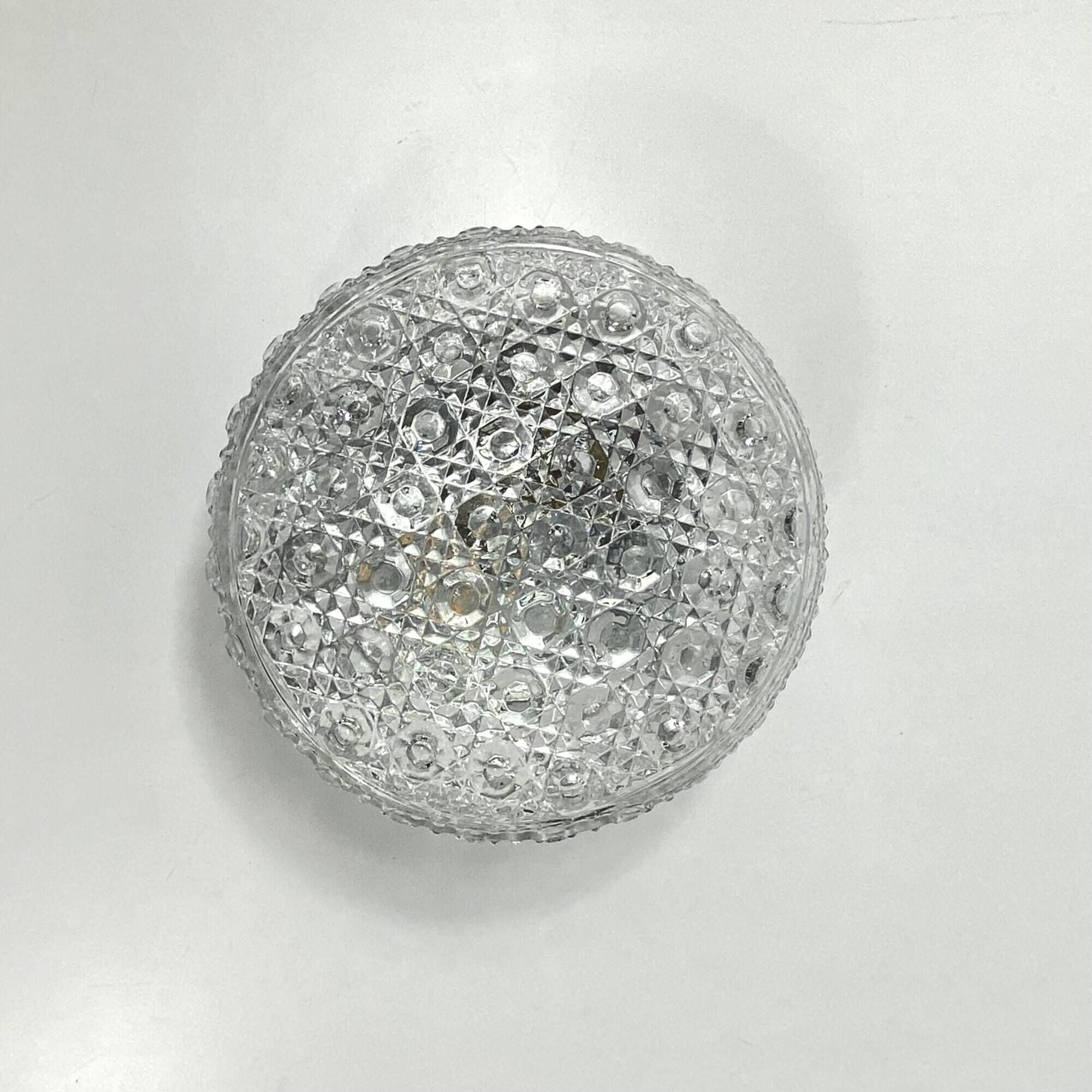Minimalist round glass ceiling light wall light 1970 1980 seventies eighties LAMP-7256